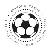 Soccer Ball Address Stamp CS-10030