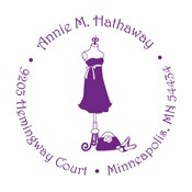 Ladies Dress Mannequin Address Stamp CS-10038