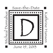 Save The Date Stamp with Monogram CS-10040