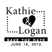 Save The Date Stamp with Heart CS-20006