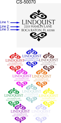 Regal Swirl Address Stamp CS-50070