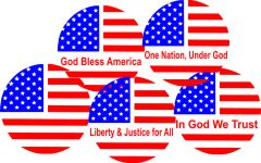 2-Color Round Selfinking Flag Stamp