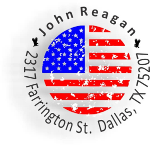 3-Color PATRIOT-1 Designer Address Stamp