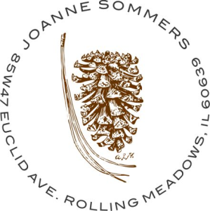 2-Color Ponderosa Pine Designer Address Stamp