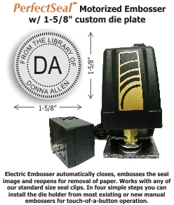 PerfectSeal Motorized Embosser complete with 1-5/8" Die Clip (Design Online!)