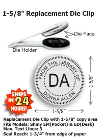 Die Clip Only, 1-5/8in. ROUND fits EM, ES. ED, EG Seals (Design Preview)
