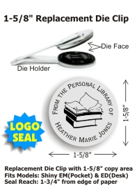 Die Clip Only, 1-5/8in. ROUND fits EM, ES, ED & EG Seals (for Logos)