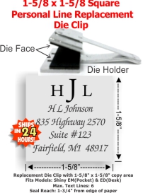 Die Clip Only, 1-5/8in. SQUARE fits EM, ES, ED & EG Seals (Design Preview)