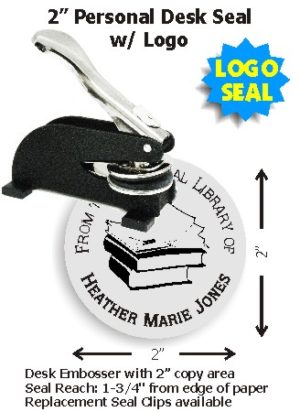 ED Personal Line Desk Seal w/ 2in. ROUND die plate (for Custom Logos)