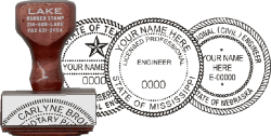 1-5/8in. Diam. Rubber Stamp w/ Custom Monogram (Design Online!)