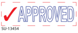 "Approved" 2 Color Pre-inked Stamp