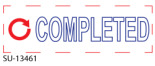 "Completed" 2 Color Pre-inked Stamp
