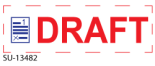 "Draft" 2 Color Pre-inked Stamp
