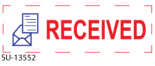 "Received" 2 Color Pre-inked Stamp