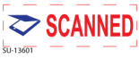 "Scanned" 2 Color Pre-inked Stamp