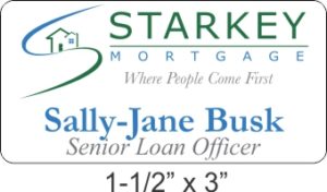 1.5in x3in Aluminum Full-Color Logo Badge