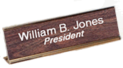 2in.x8in. Desk Sign Aluminum Holder w/ Plastic Nameplate