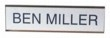 1in x 4in Engraved Plastic Nameplate
